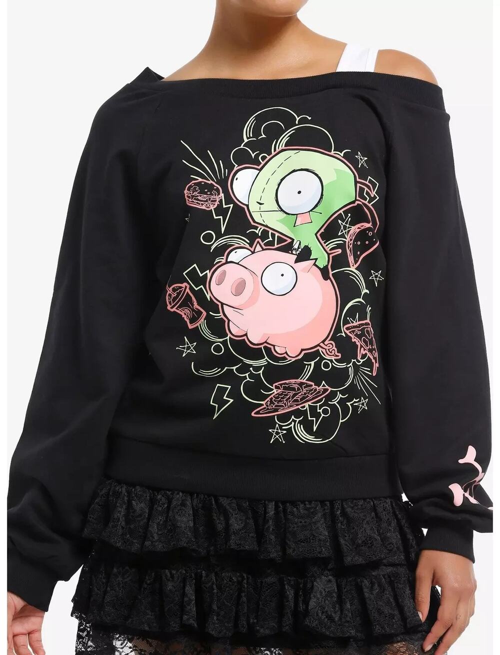 Invader Zim GIR & Pig Twofer Sweatshirt Size X-LARGE New